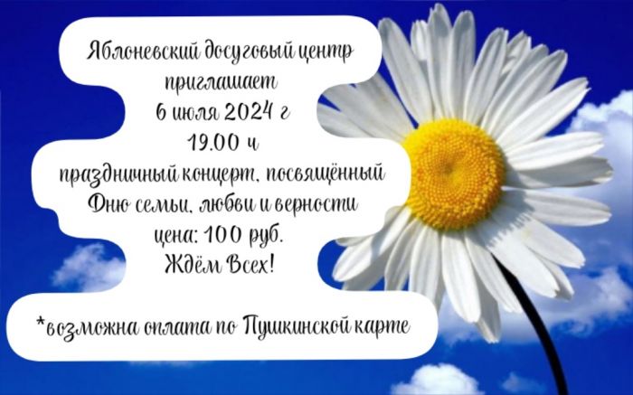 Праздничный концерт посвященный Дню семьи, любви и верности